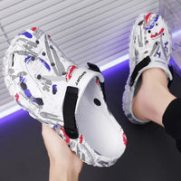 YRZL Men Slippers Summer Soft EVA Slides Lightweight Comfortable Indoor Outdoor Sandals for Men Anti-Slip Beach Shoes for Men