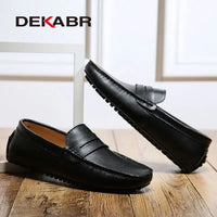 Fashion Boat Shoes Brand Mens Casual Leather Male Flat Shoes