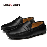 Fashion Boat Shoes Brand Mens Casual Leather Male Flat Shoes