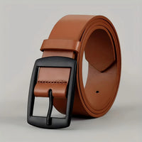 New Luxury Belt for Men PU Leather Belt Metal Pin Buckle High Quality Famous Brand Designer Waist Strap Belt for Jeans Plus S