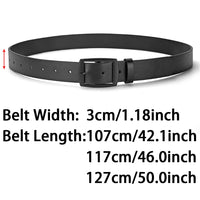 New Luxury Belt for Men PU Leather Belt Metal Pin Buckle High Quality Famous Brand Designer Waist Strap Belt for Jeans Plus S