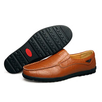 Genuine Leather Men Casual Shoes Luxury Brand 2023 Mens Loafers Moccasins Breathable Slip on Black Driving Shoes Plus Size 37