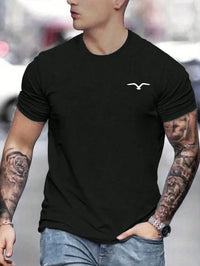 Simple Seagull Logo Print T-shirt Graphic T-shirt High Quality Men Women Short Sleeve T-shirt Men's Sportswear Men's Top