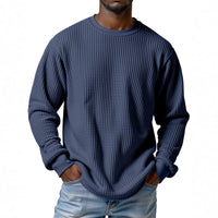 European And American Men's Digital Print Mature Versatile Long Sleeve