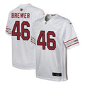 Aaron Brewer Youth Nike  White Arizona Cardinals Custom Game Jersey