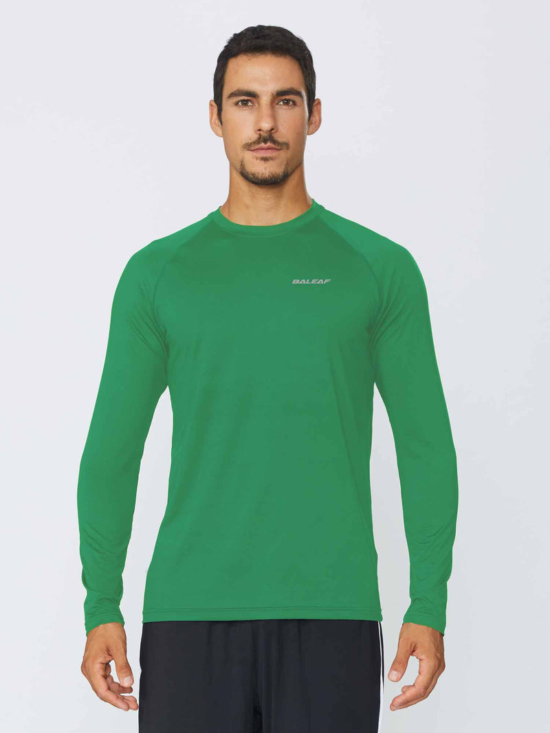 Men's Crewneck Slim-Fit Long Sleeve - Green / L