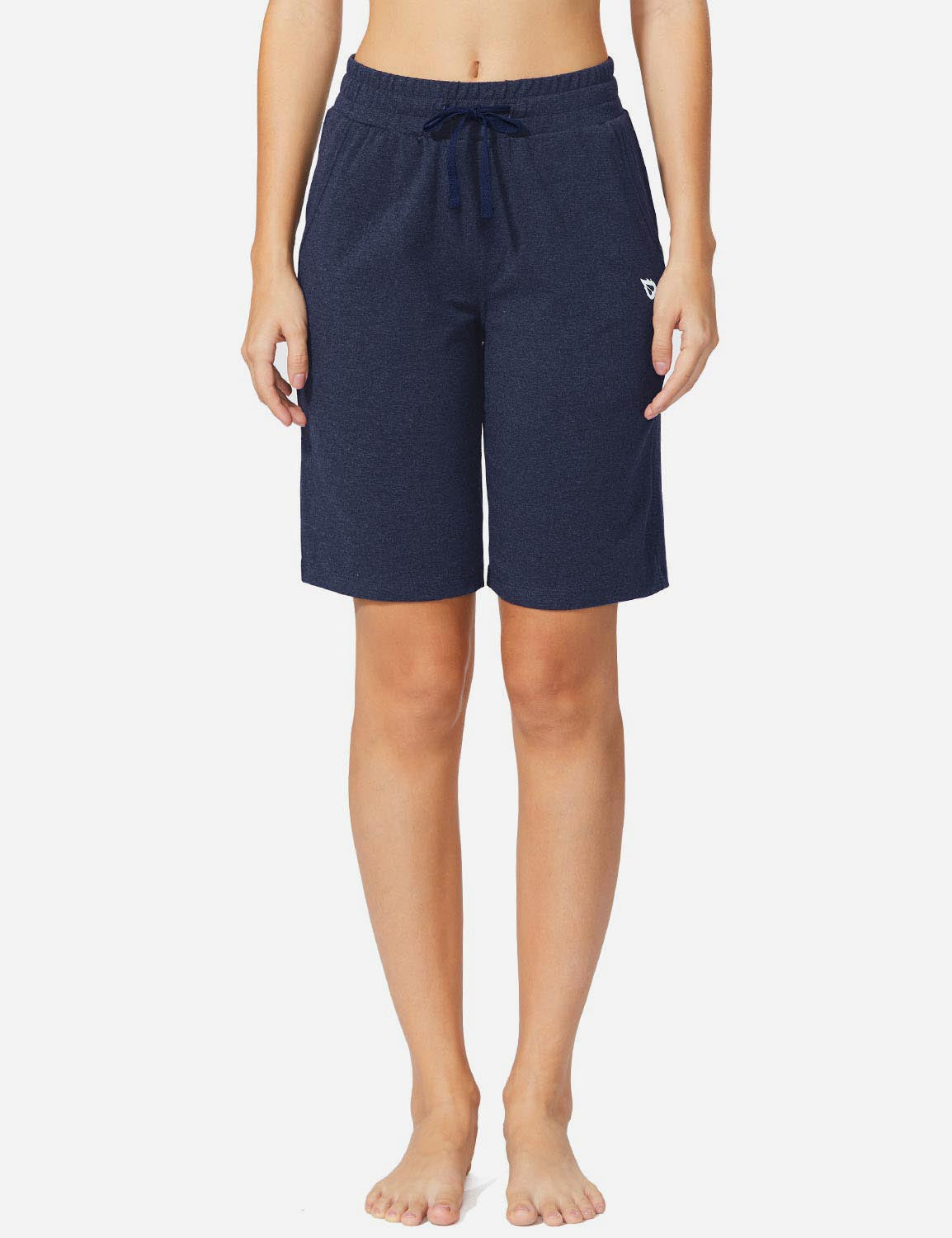 Evergreen High Rise Bermuda Shorts - Navy Heather / 2XL