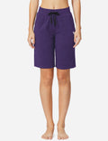 Evergreen High Rise Bermuda Shorts - Purple Heather / L