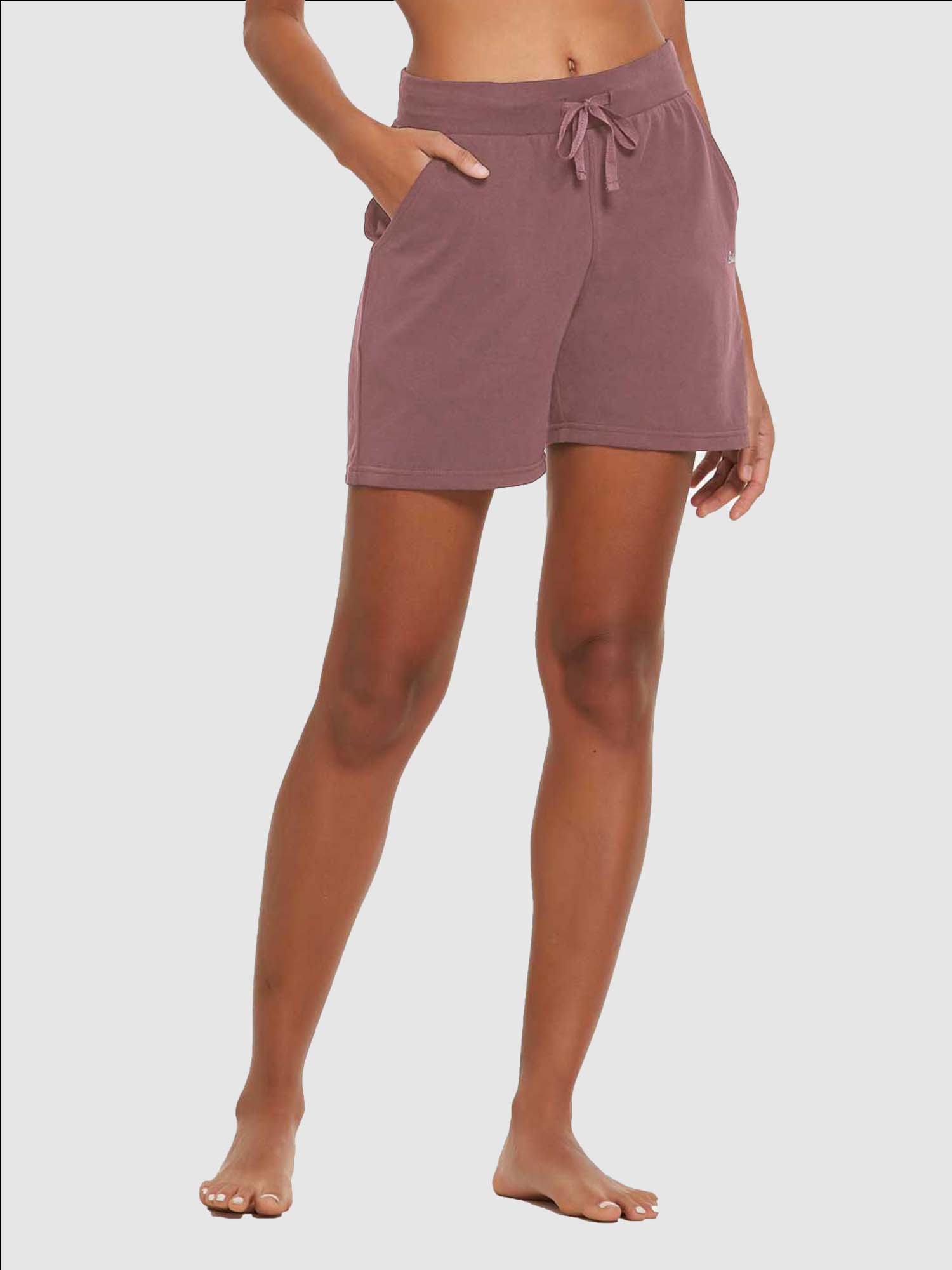 Women's Cotton Lounge Shorts - Peach / M