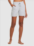 Women's Cotton Lounge Shorts - Heather Light Gray / L