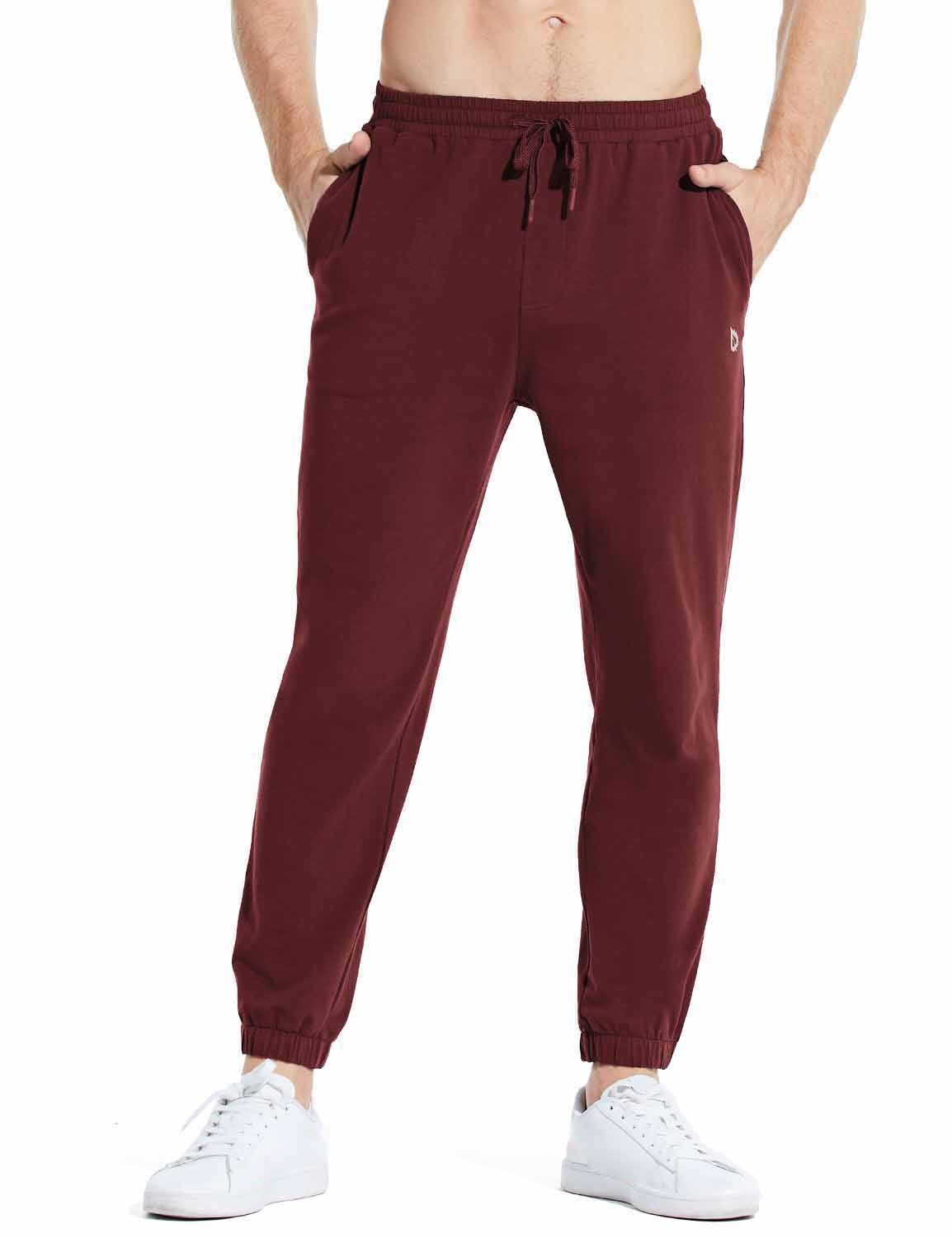 Men's 27" Cotton Sweatpants - Wine Red / S