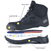 S1 Safety Boots Men Work Shoes Anti-Smashing Steel Toe Work Safety Shoes Male Female Boots Anti-Slippery EUR Size 37-48
