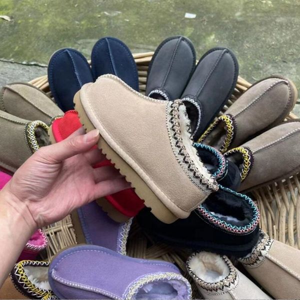 Kids Toddler Tasman II Slippers Tazz Baby Shoes Chestnut Fur Slides Sheepskin Shearling Classic Ultra Mini Boot Winter Mules Slip-on Wool Little Big 22-35