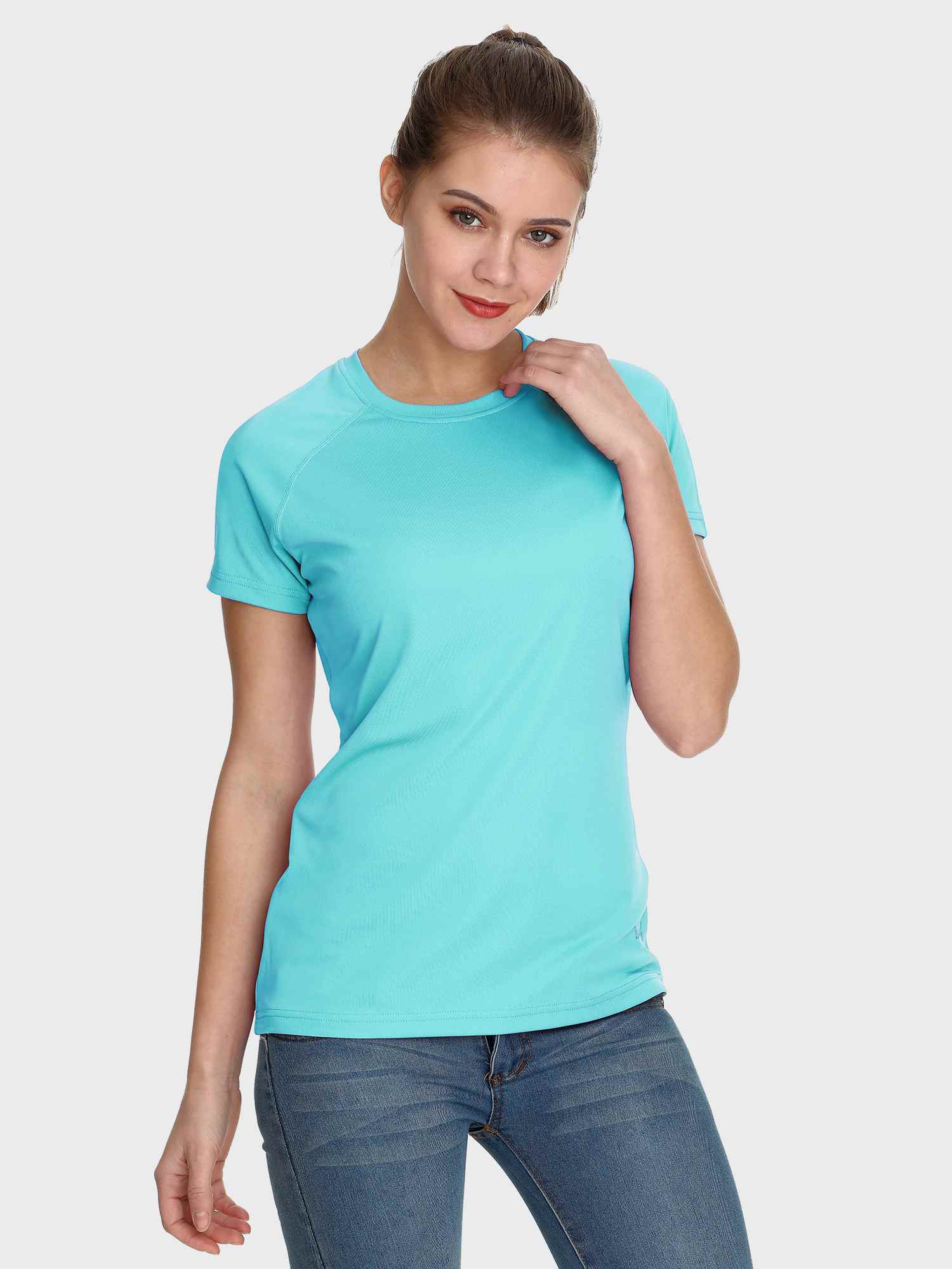 Women's Outdoor Short Sleeve T-Shirt - Blue / M