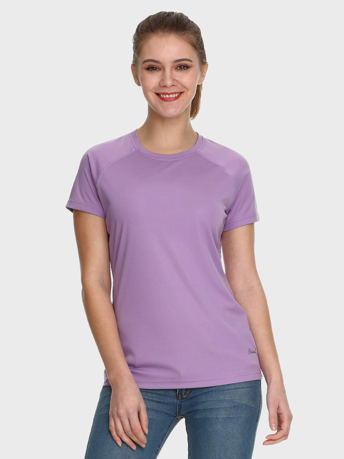 Women's Outdoor Short Sleeve T-Shirt - Purple / L