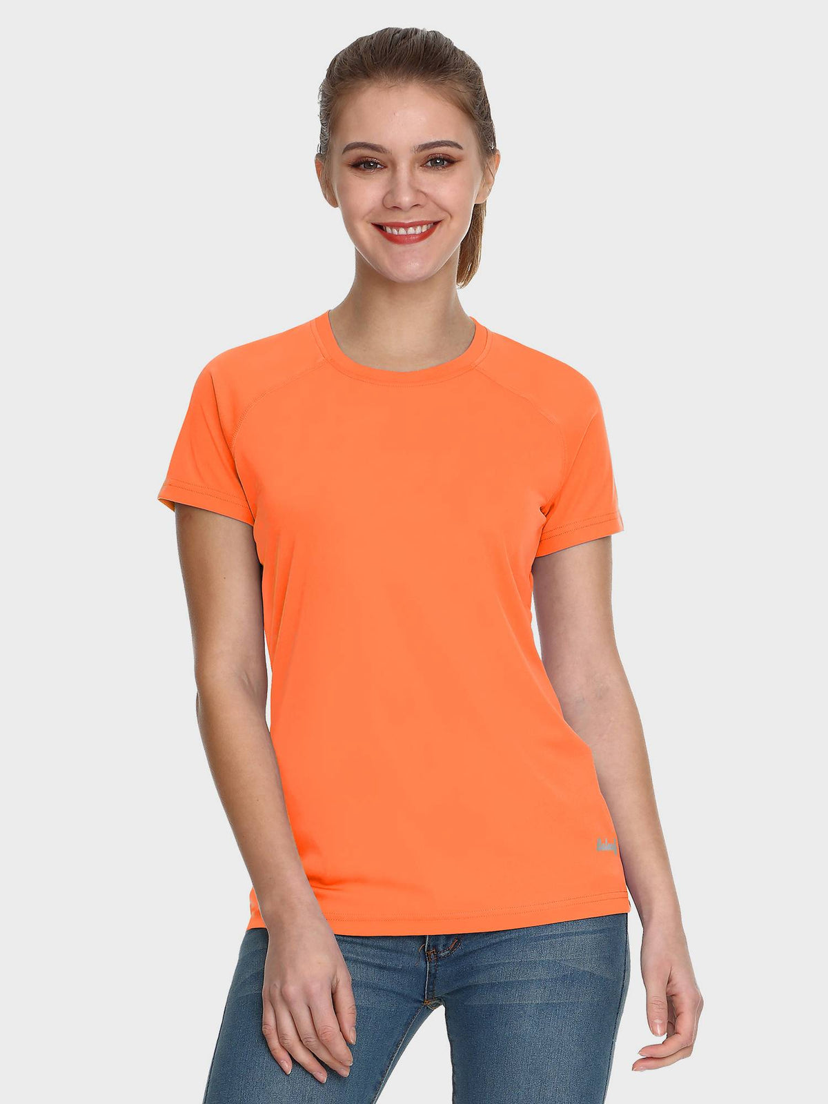 Women's Outdoor Short Sleeve T-Shirt - Orange / 2XL