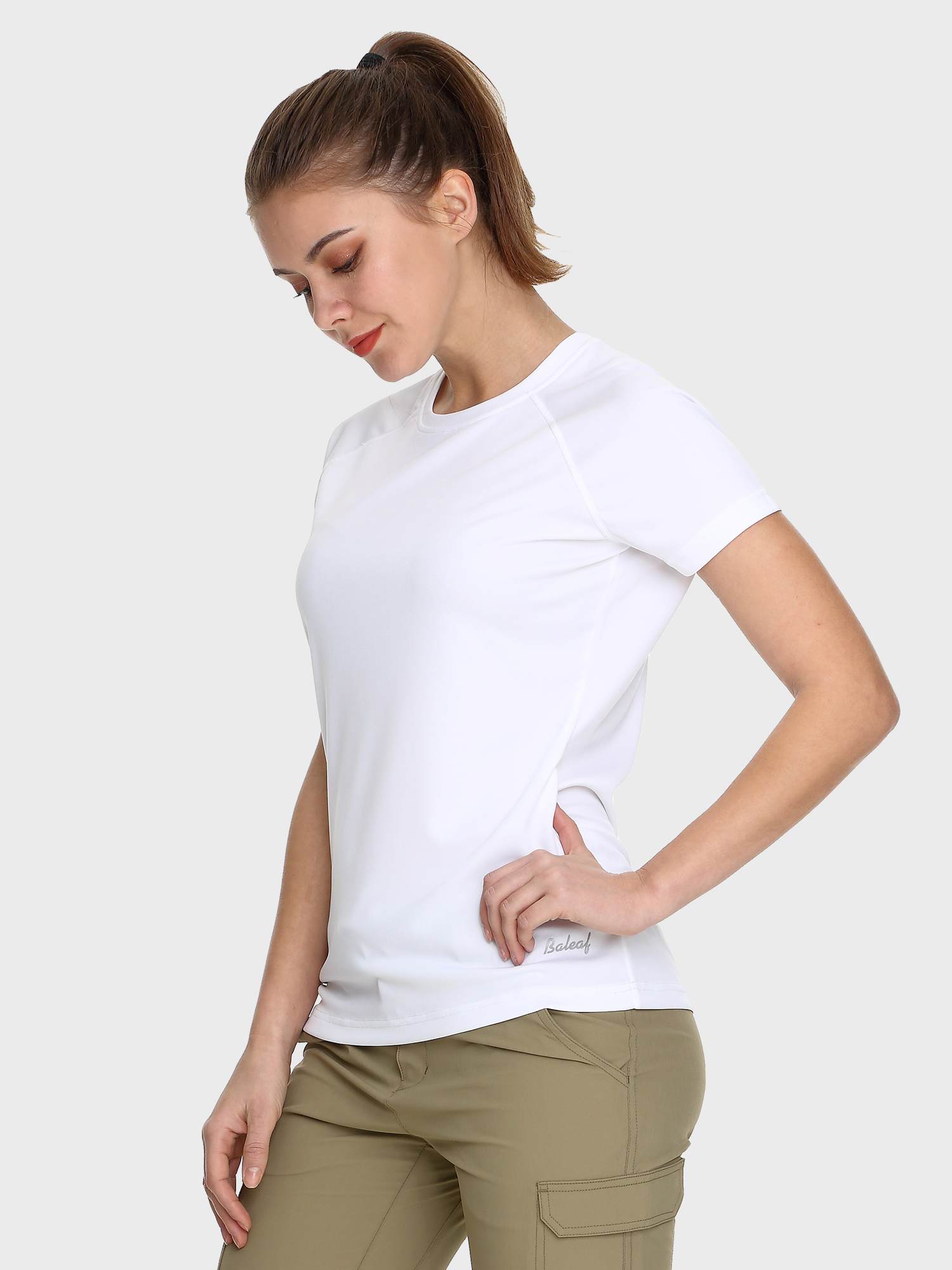Women's Outdoor Short Sleeve T-Shirt - White / XL