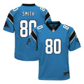 Ainias Smith Youth Nike  Blue Carolina Panthers Alternate Custom Game Jersey