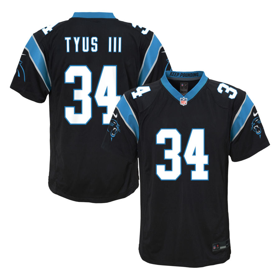Anthony Tyus III Youth Nike  Black Carolina Panthers Custom Game Jersey