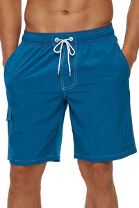 Men'S Quick Dry Swim Trunks Mesh Lining Beach Board Shorts with Pockets Peacockblue M