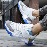 Plus Size Men's Non-Slip Summer Sneakers - Comfortable White Sports & Running Shoes for Active Husbands - GMB-1414