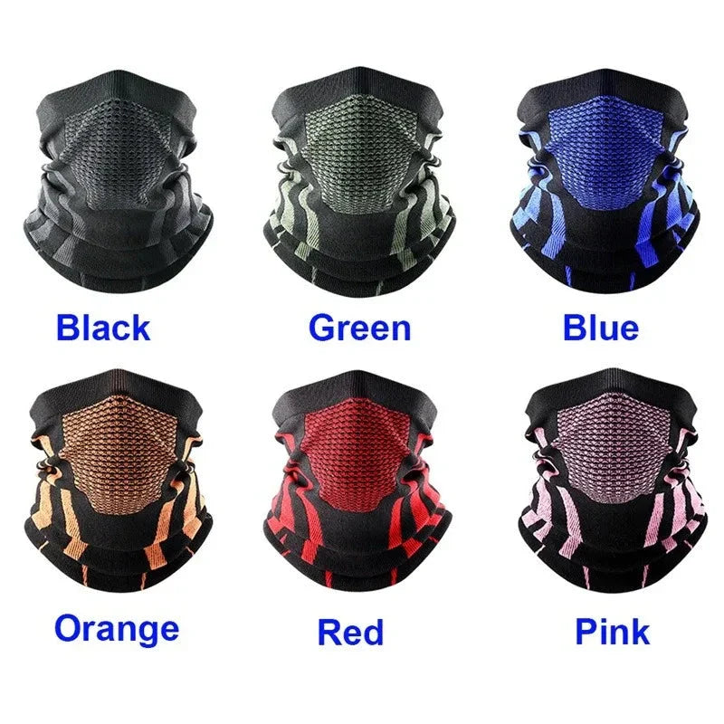 New Face Bandana Mask Cover Neck Warmer Bicycle Cycling Scarf Hiking Breathable Mask Winter Outdoor Windproof Thickened Mask Bib VibeFlex Sports