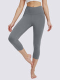Women's Plus Size High-Waisted Capris - Dark Gray / XL