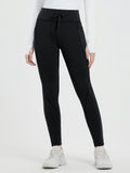 Fleece-Lined Ski Base Layer Pants - Black / 2XL