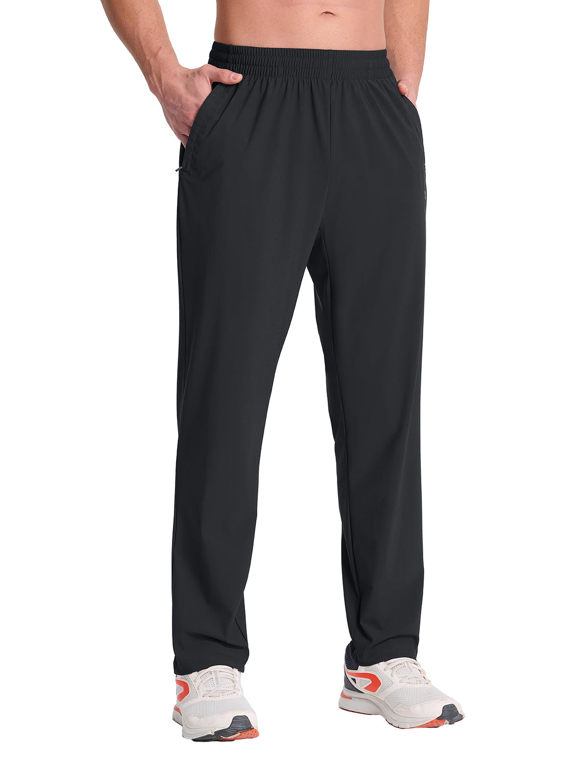 Men's Stretch Waist Tapered Joggers - Black / XL