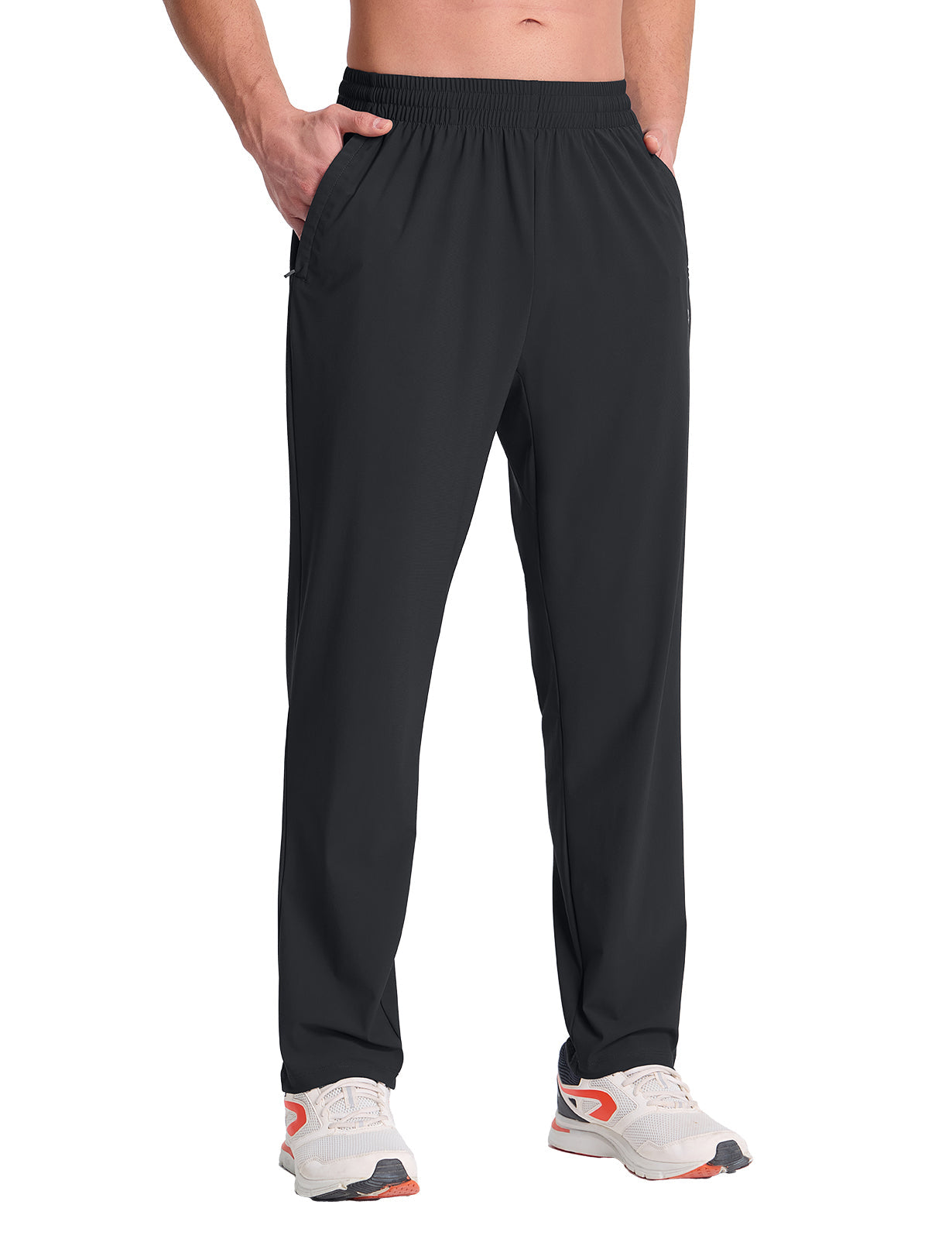 Men's Stretch Waist Tapered Joggers - Black / XL