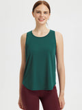 Fresh Horizon UPF 50+ Slim Fit Mid-Length Racerback Tank Top - Teal Green / XL