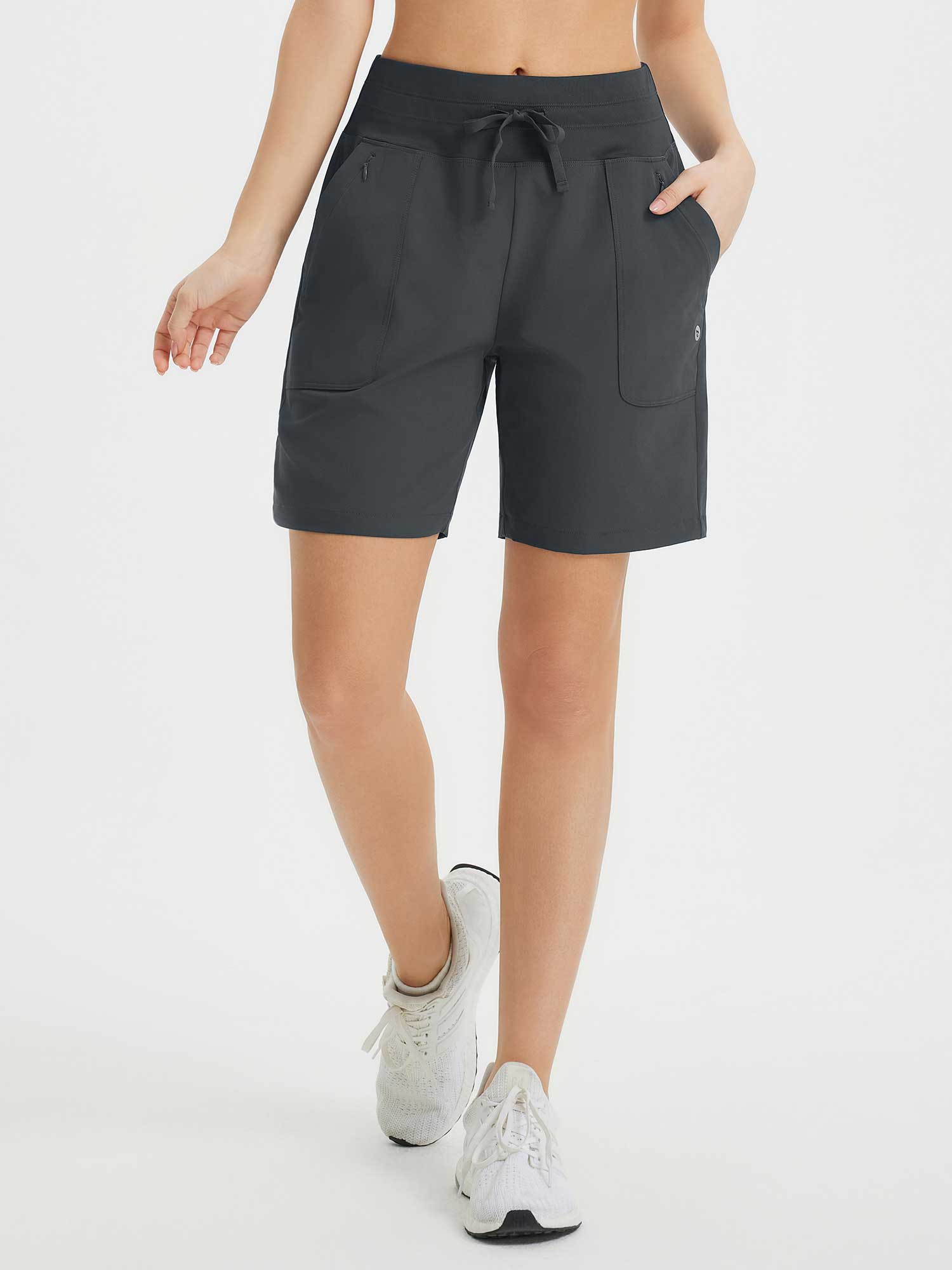 Women's 7" High-Waisted Running Shorts - Dark Gray / XS