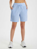 Women's 7" High-Waisted Running Shorts - Light Blue / M