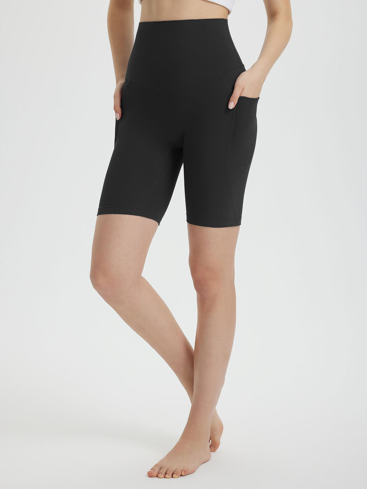 Women's 8" Super High-Waisted Biker Shorts - Black / 3XL