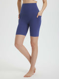 Women's 8" Super High-Waisted Biker Shorts - Navy Blue / 2XL