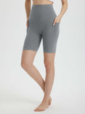 Women's 8" Super High-Waisted Biker Shorts - Dark Gray / XL