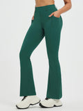 Women’s Yoga Workwear High-Waisted Flared Pants - Green / XL