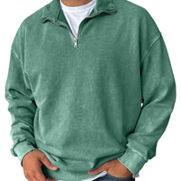 New Stand Collar Loose Drop Shoulder Men's Sweatshirt