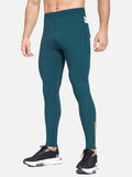 Men's Fleece-Lined Water-Resistant Running Tights - Morocco Blue / 3XL