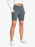 Women's 6" High-Waisted Biker Shorts - Dark Gray / L