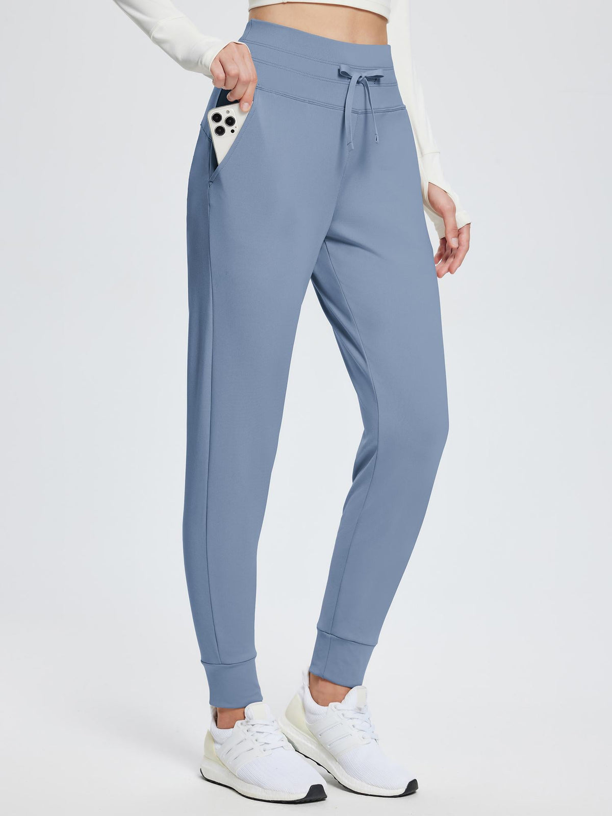 Laureate Thermal Tapered Joggers (Petite) - Haze Blue / XS