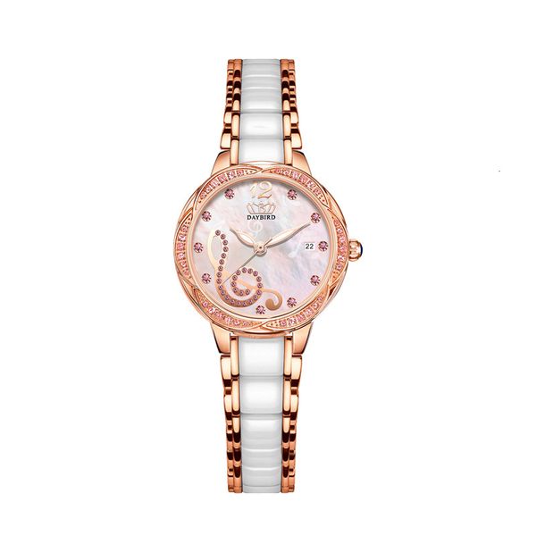 Stylish Women's Watch with Automatic Movement, Musical Notes, and Date Display