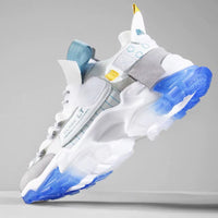 Plus Size Men's Non-Slip Summer Sneakers - Comfortable White Sports & Running Shoes for Active Husbands - GMB-1414