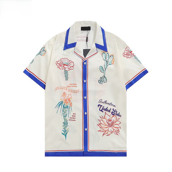 Luxury Designer Shirts Mens Fashion Geometric print bowling shirt Hawaii Floral Casual Shirts Men Slim Fit Short Sleeve Variety