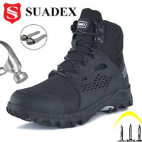 S1 Safety Boots Men Work Shoes Anti-Smashing Steel Toe Work Safety Shoes Male Female Boots Anti-Slippery EUR Size 37-48
