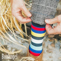 Mens Dress Socks Fun Funny Colorful Crazy Crew Dress Socks for Men 9-12