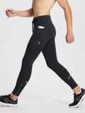 Men's Fleece Lined Winter Running Tights - Black / 3XL