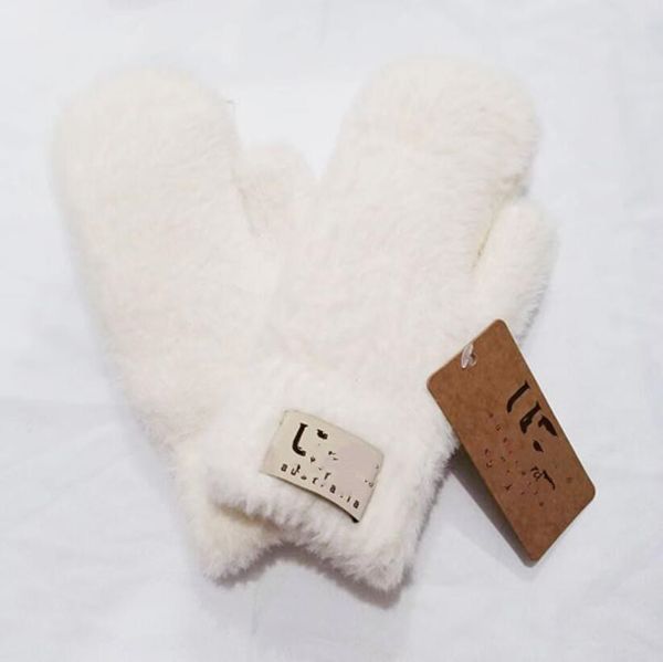 Designers Womens Gloves Leather Five Fingers Mens Fashion gloves Plush Touch Screen Sheepskin Handschuhe Winter Warm Glove