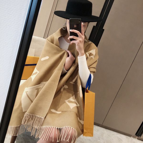 Scarf cashmere brand women man shawl 2023 TOP autumn/winter Designer L long fashion classic Pockets High quality Christmas gift 173969 warm