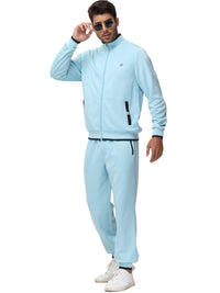 Men'S Tracksuits Sweatsuits for Men Set Track Suits 2 Piece Casual Athletic Jogging Warm up Full Zip Sweat Suits Grayblue M